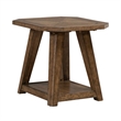 Pemberly Row 3 Piece Octagonal Cocktail and End Table Set with Casters in Brown