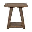 Pemberly Row 3 Piece Octagonal Cocktail and End Table Set with Casters in Brown