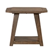 Pemberly Row 3 Piece Octagonal Cocktail and End Table Set with Casters in Brown