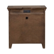 Pemberly Row King Panel Bed with Dresser Mirror and Nightstand in Brown