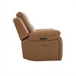 Pemberly Row Power Swivel Glide Recliner with Heat and Massage in Brown