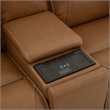 Pemberly Row 6 Piece Power Reclining Sectional with Heat Massage in Brown