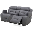 Pemberly Row Dual Zero Gravity Loveseat with Bluetooth Speakers in Gray