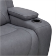Pemberly Row Dual Zero Gravity Loveseat with Bluetooth Speakers in Gray