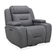 Pemberly Row Zero Gravity Sofa Loveseat and Recliner Set in Gray