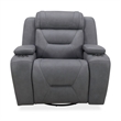 Pemberly Row Zero Gravity Sofa Loveseat and Recliner Set in Gray
