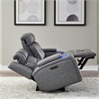 Pemberly Row Zero Gravity Sofa Loveseat and Recliner Set in Gray