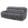 Pemberly Row Zero Gravity Sofa Loveseat and Recliner Set in Gray