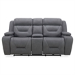 Pemberly Row Zero Gravity Sofa Loveseat and Recliner Set in Gray