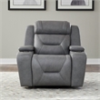Pemberly Row Zero Gravity Sofa Loveseat and Recliner Set in Gray