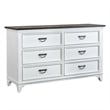 Pemberly Row Twin Panel Bed with Dresser and Mirror in White