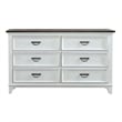 Pemberly Row Twin Panel Bed with Dresser and Mirror in White