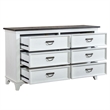 Pemberly Row Twin Panel Bed with Dresser and Mirror in White