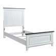 Pemberly Row Twin Panel Bed with Dresser and Mirror in White