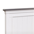 Pemberly Row Full Panel Bed with Planked Headboard and Bead Molding in White