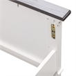 Pemberly Row Full Panel Bed with Planked Headboard and Bead Molding in White