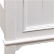 Pemberly Row Full Panel Bed with Planked Headboard and Bead Molding in White