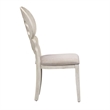 Pemberly Row 5 Piece Pedestal Table Set with Upholstered Chairs in White