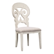 Pemberly Row 5 Piece Pedestal Table Set with Upholstered Chairs in White