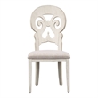 Pemberly Row 5 Piece Pedestal Table Set with Upholstered Chairs in White