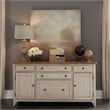 Pemberly Row 3 Piece Desk and Hutch Set with LED Lighting in White