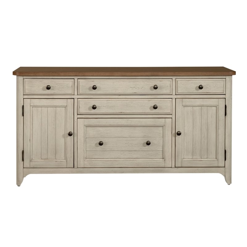 Pemberly Row 3 Piece Desk and Hutch Set with LED Lighting in White