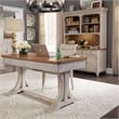Pemberly Row 3 Piece Desk and Hutch Set with LED Lighting in White