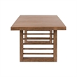 Pemberly Row 6 Piece Double Pedestal Set with Chairs and Bench in Brown