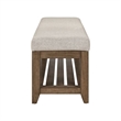 Pemberly Row 6 Piece Double Pedestal Set with Chairs and Bench in Brown