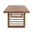 Pemberly Row 6 Piece Double Pedestal Set with Chairs and Bench in Brown