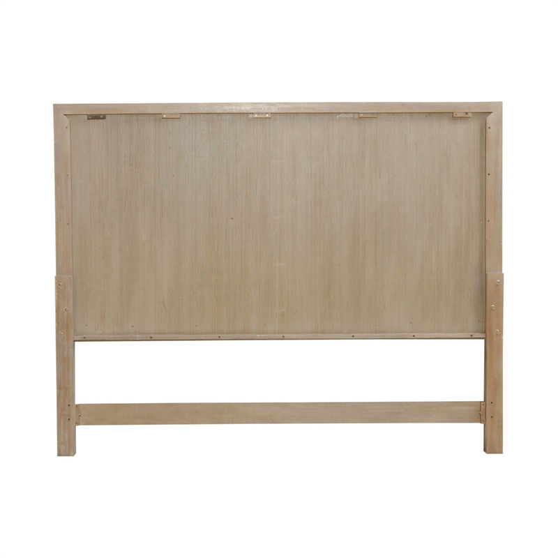 Pemberly Row California King Panel Bed with Sunburst Veneer in Brown