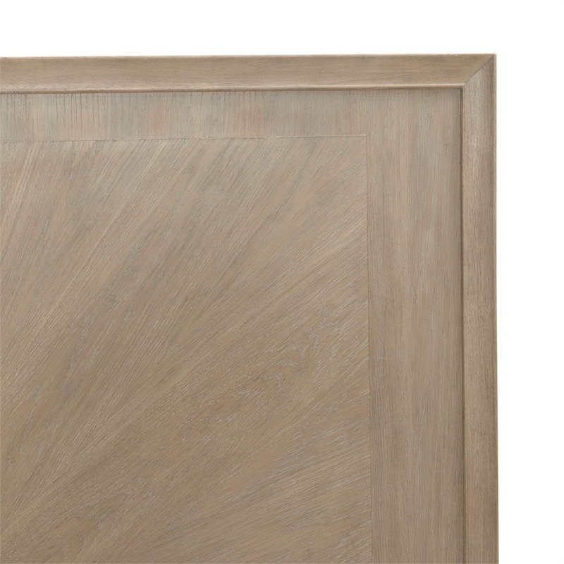 Pemberly Row California King Panel Bed with Sunburst Veneer in Brown