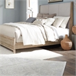 Pemberly Row California King Panel Bed with Sunburst Veneer in Brown