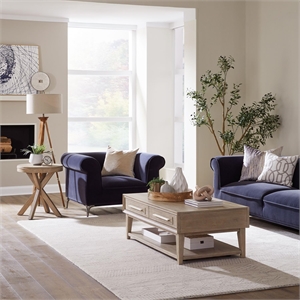 Pemberly Row 3 Piece Cocktail and Round End Table Set in Brown