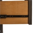 Pemberly Row Queen Double Storage Bed with Dresser Mirror Nightstand in Brown