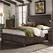 Pemberly Row Queen Storage Bed with Dresser Mirror and Nightstand in Brown