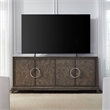 Pemberly Row 4 Door Accent Cabinet with Soft Close Hinges in Brown