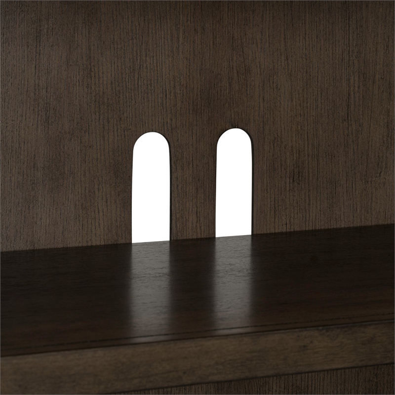 Pemberly Row 4 Door Accent Cabinet with Soft Close Hinges in Brown