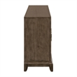 Pemberly Row 4 Door Accent Cabinet with Soft Close Hinges in Brown