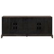 Pemberly Row 4 Door Accent Cabinet with Soft Close Hinges in Brown