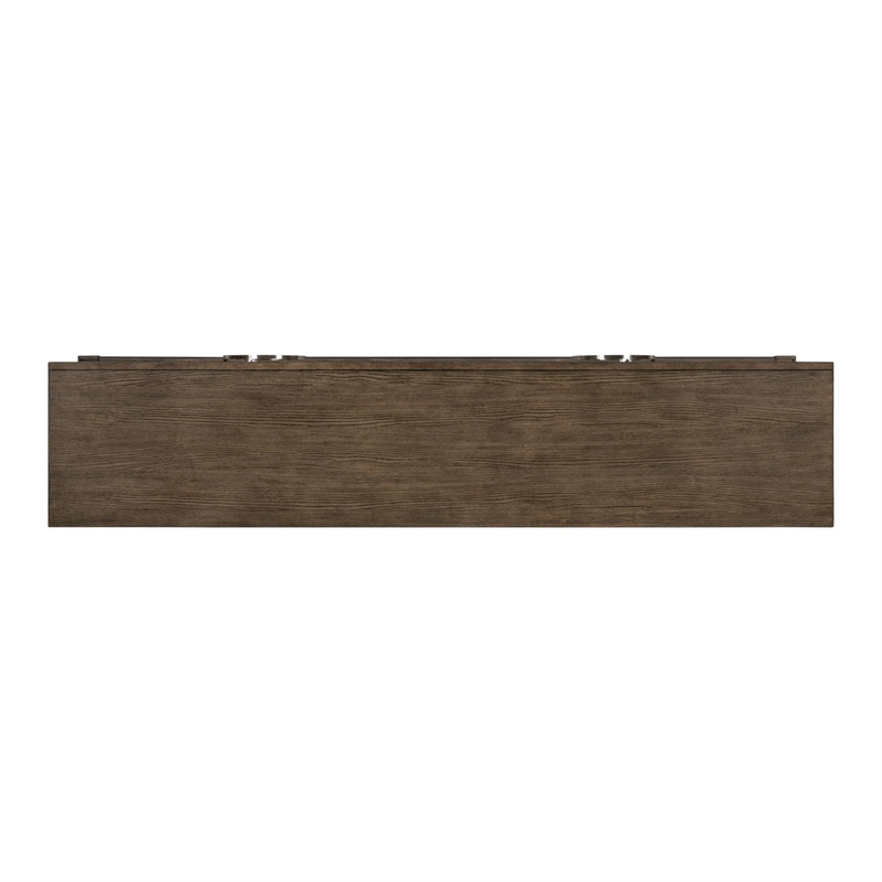 Pemberly Row 4 Door Accent Cabinet with Soft Close Hinges in Brown