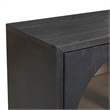 Pemberly Row 4 Door Glass Front Accent Cabinet with Plinth Base in Black