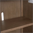 Pemberly Row 4 Door Glass Front Accent Cabinet with Plinth Base in Black
