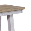 Pemberly Row Backless Dining Bench with Inverted V Pattern in White
