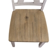 Pemberly Row Splat Back Dining Side Chairs with Saddle Seat Set of 2 in White