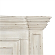 Pemberly Row California King Panel Bed with Crown Molding in White