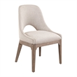 Pemberly Row Upholstered Dining Side Chairs Set of 2 in Brown