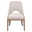 Pemberly Row Upholstered Dining Side Chairs Set of 2 in Brown