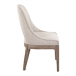 Pemberly Row Upholstered Dining Side Chairs Set of 2 in Brown