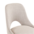 Pemberly Row Upholstered Dining Side Chairs Set of 2 in Brown